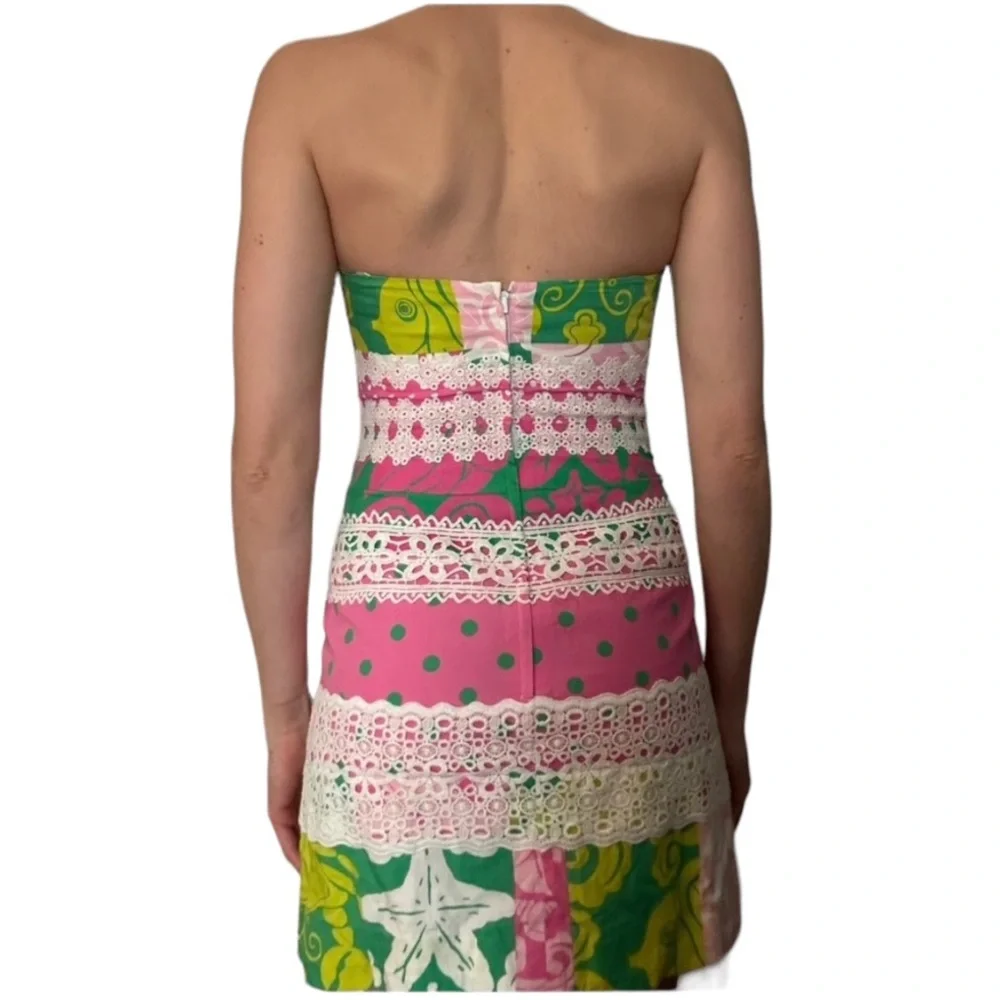 Lilly Pulitzer Vintage Patch Of Paradise Strapless Dress‎ 2 - Picture 2 of 15